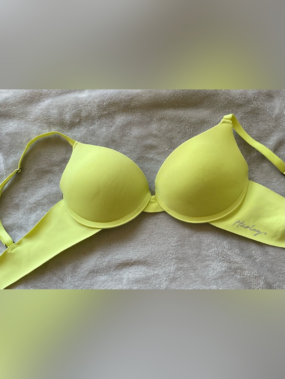 Hurley Neon Molded Cup T-Shirt Bra sz 34 b